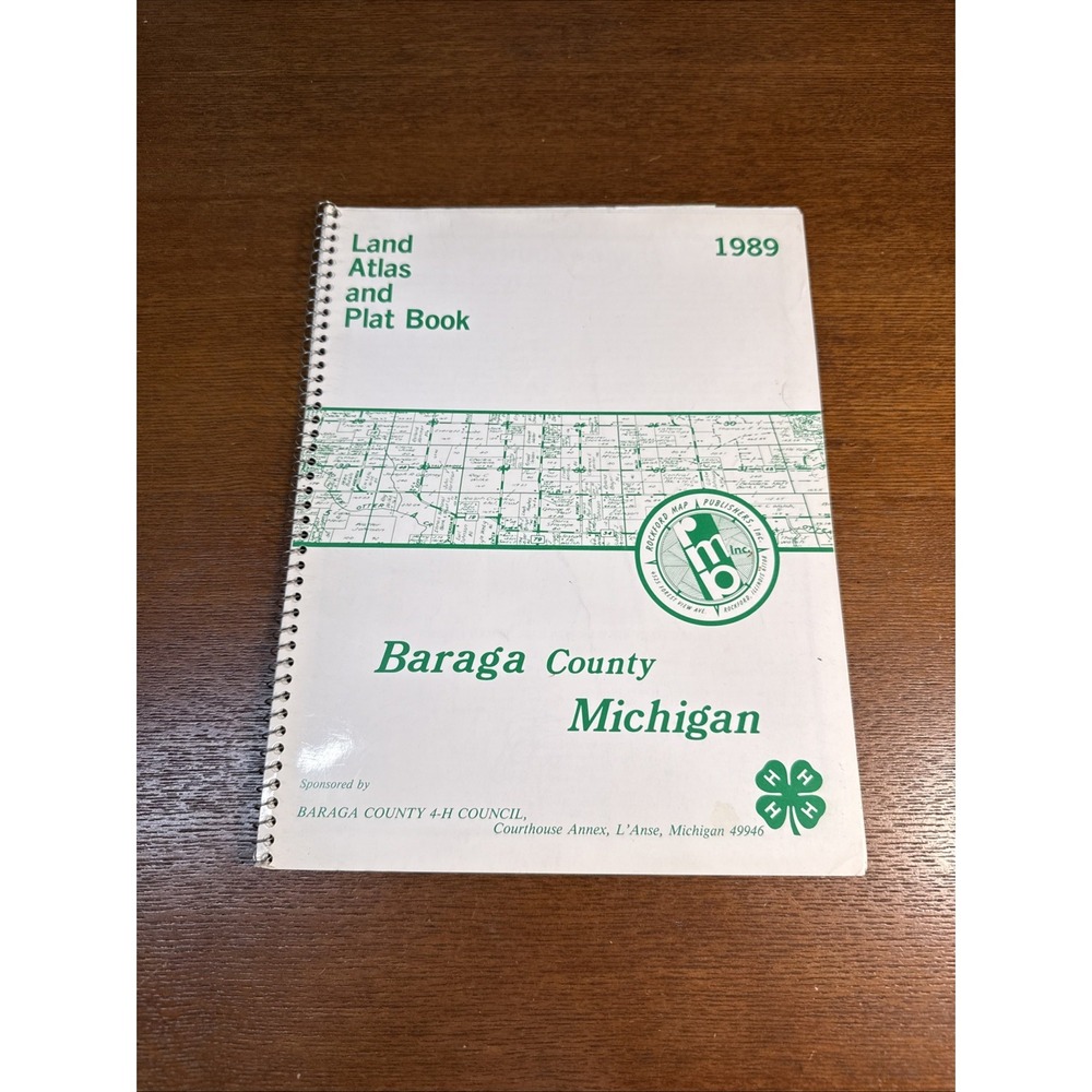 Vintage Baraga County, Michigan Land Atlas & Plat Book - 1989-1990